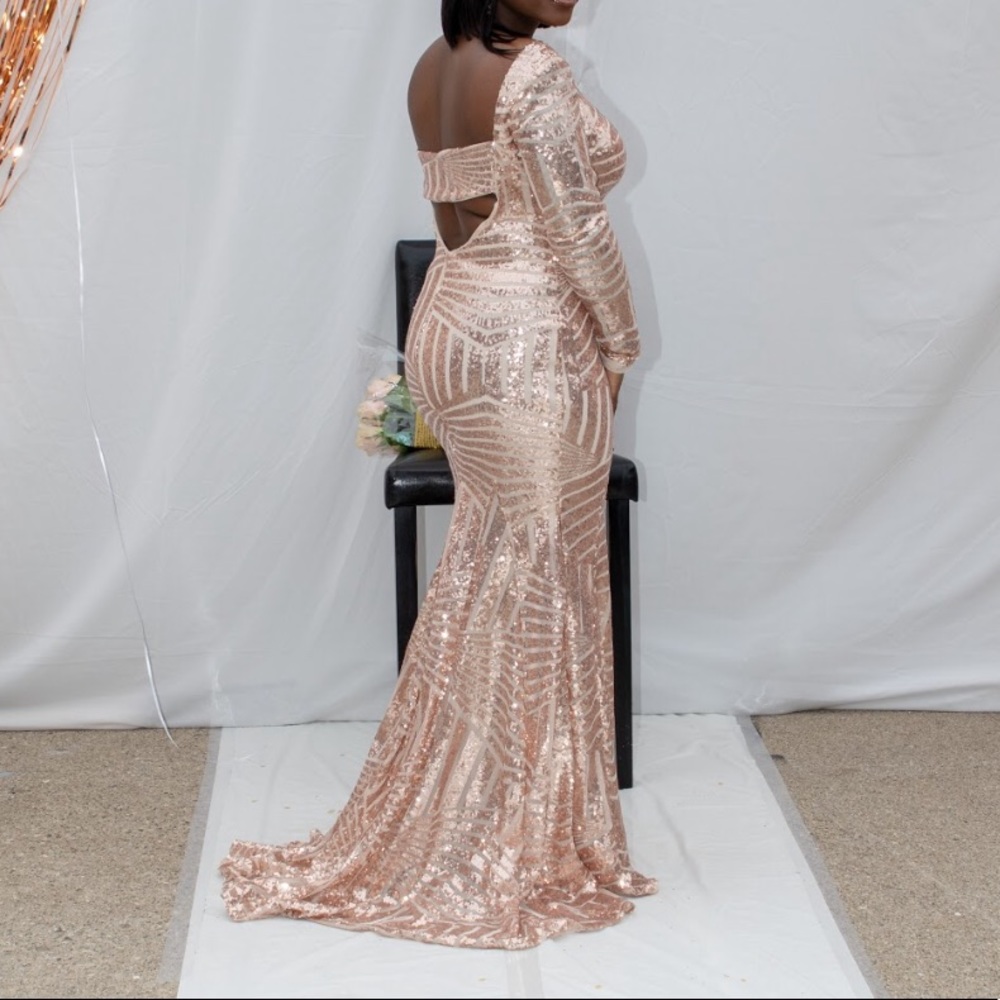 Gold PROM DRESS - Picture 3 of 4